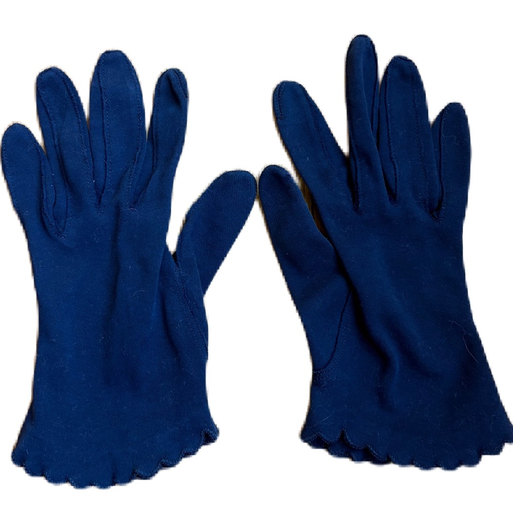 Grandoe vintage gloves suede navy 6.5